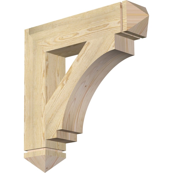 Ekena Millwork Imperial Arts & Crafts Rough Sawn Bracket, Douglas Fir, 6"W x 30"D x 30"H BKT06X30X30IMP03RDF - main